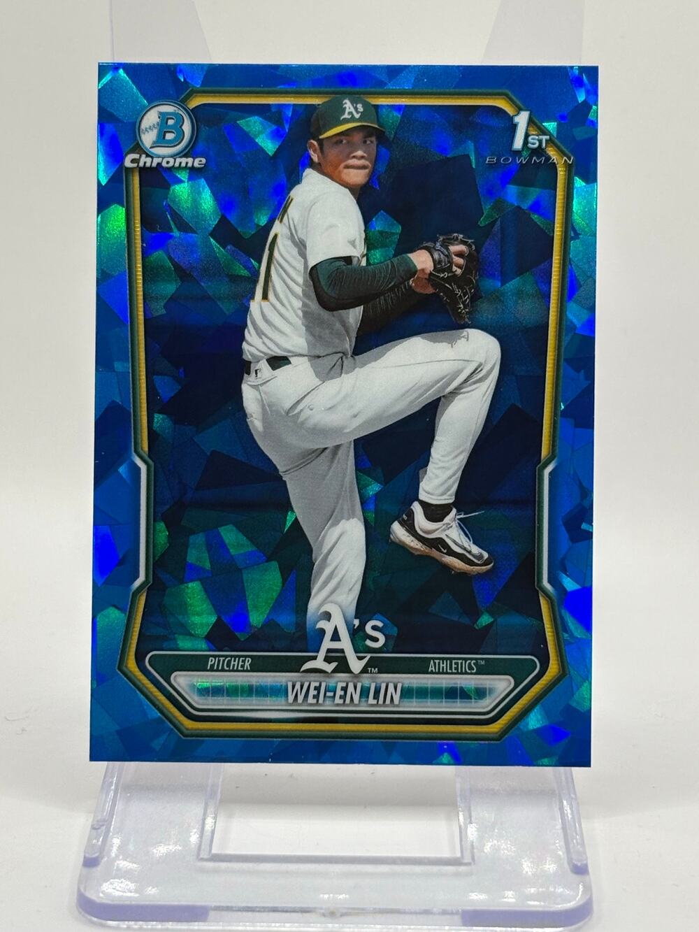 2026 Bowman Chrome Sapphire Wei-En Lin 1st Sapphire Refractor Oakland Athletics